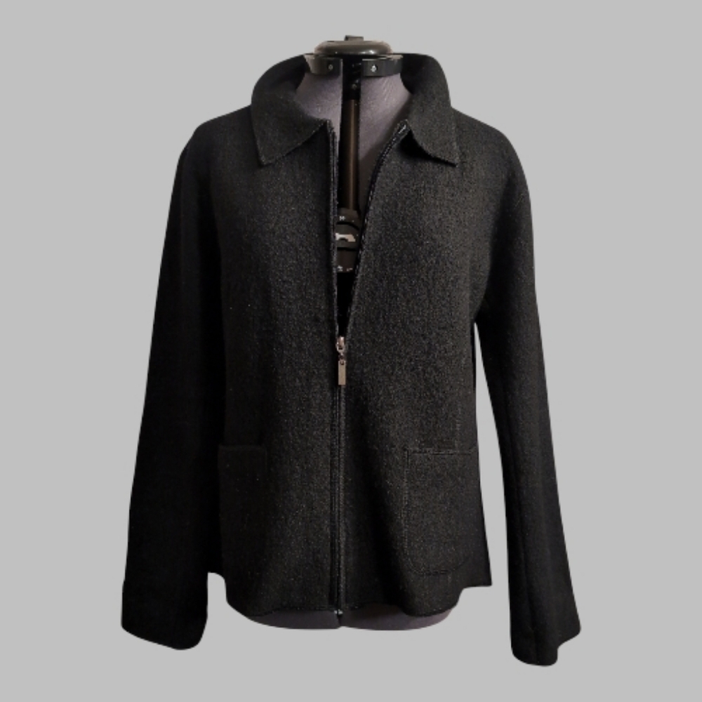 Rina Rossi Black Wool Zip up